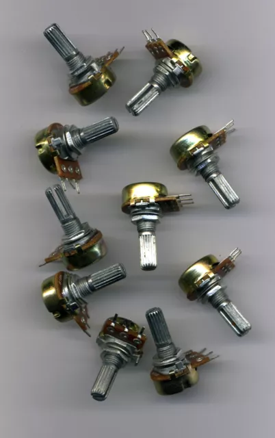 10 Potenziometri Lineare 5KOHM - Asse 6 MM