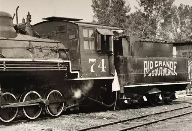 Rio Grande Southern Railroad RGS #74 2-8-0 Narrow Guage Locomotive Train Photo