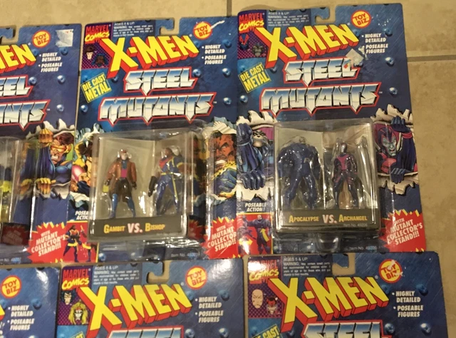 NEW 1994 Marvel X-Men Steel Mutants Die Cast Metal - Toy Biz Figures COMPLETE 8 3
