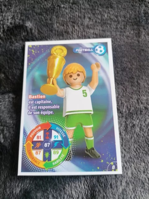 Carte PLAYMOBIL carrefour le monde du sport football Numéro 8