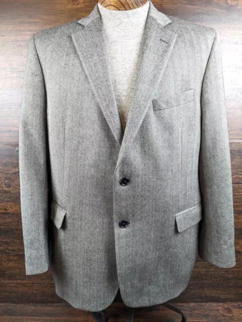 BROOKS BROTHERS Regent Fit Mens Gray Wool Herringbone Sport Coat Blazer Size 40S