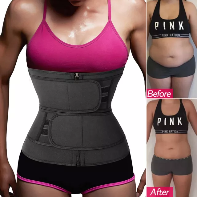 Women Waist Corset Trainer Sauna Sweat Weight Loss Body Shaper Slimming Belt HJK