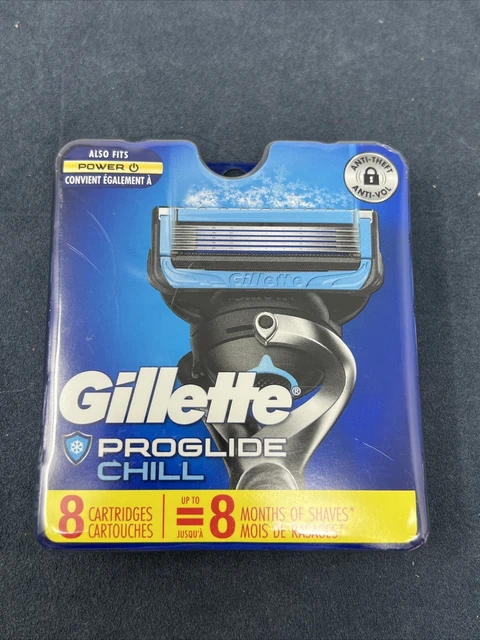 8 cartuchos de recarga Gillette Proglide Chill