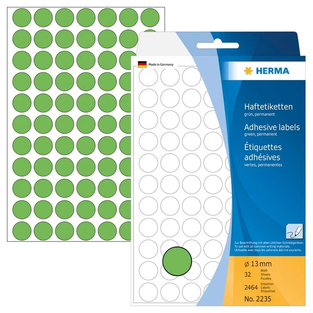 HERMA Klebepunkte 2235 grün Ø 13,0 mm