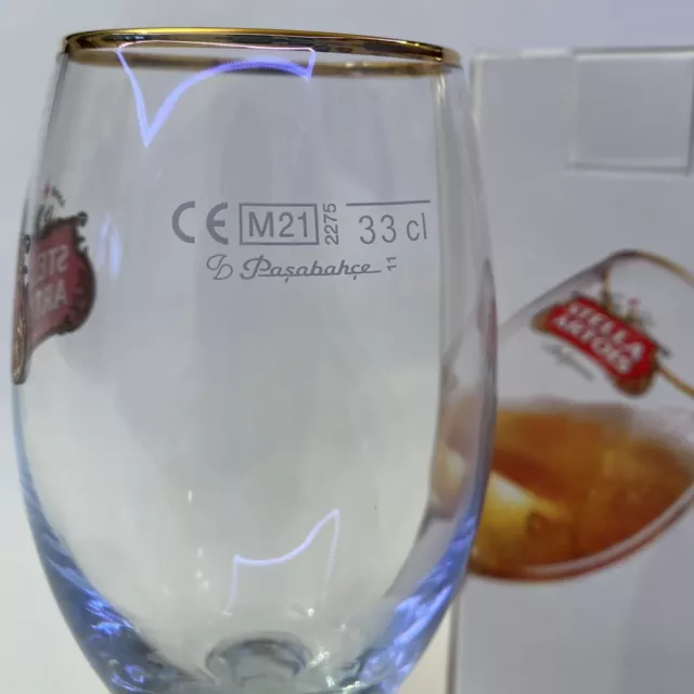 STELLA ARTOIS Pasabahce Chalice Belgian Beer Glass 33cl NEW with BOX 2