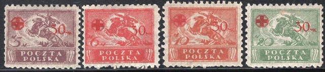 POLAND 1921 STAMP Sc. # B 11/4 MH RED CROSS