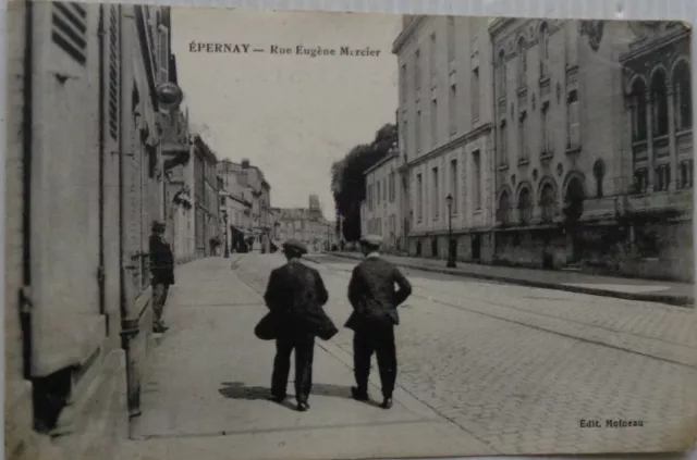 Epernay 51 CPA Street Eugène Mercier Good Condition