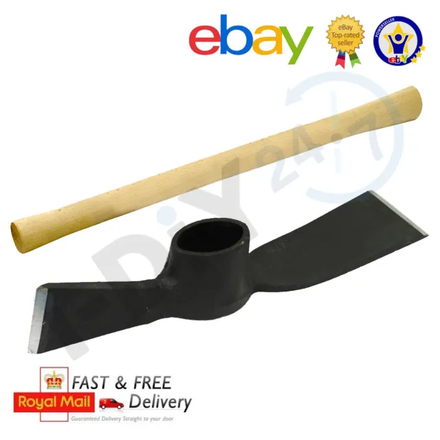 7lb Pick Head OR 5lb Mattock Wood or Fibre Handle for Garden Trench Land Digging