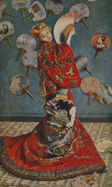 Camille in Japanese dress by Monet, 40x50IN Rolled Canvas Home Decor Wall Print