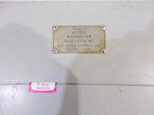 Serial No 105 Test Equipment M1-24231 Wavemeter 2