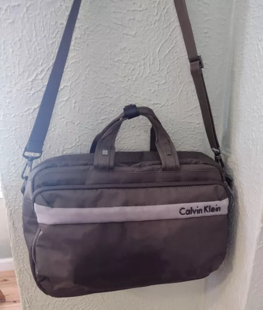Calvin Klein Flatiron 3.0 Brown Laptop Case Briefcase Bag - VGC
