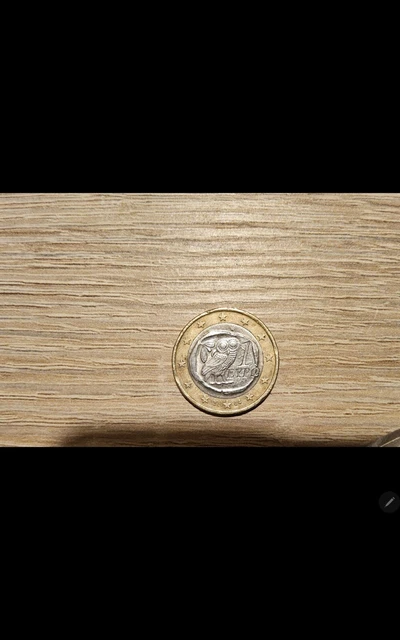 GRIECHISCHE 1-EURO-MÜNZE DARSTELLUNG der Eule der Athena Unglaublich ...