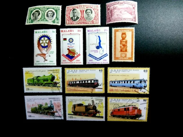 1931-1992 Southern Rhodesia, Ruanda-Urundi, Malawi, ctt. 13 stamps