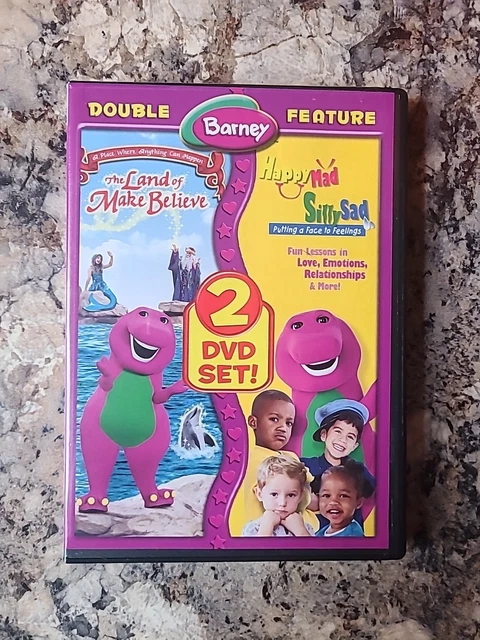 BARNEY THE LAND of Make Believe/Happy Mad Silly Sad (DVD, 2005