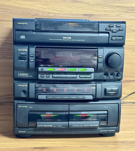 AIWA Z-M2600 HI-FI Stereo 5 Disc Changer Vintage Audio Receiver Needs ...