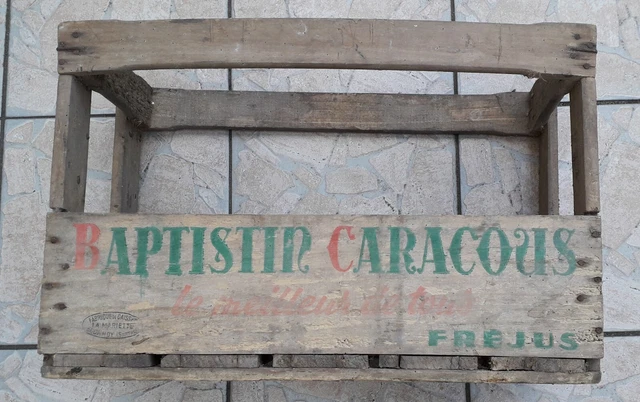 ANCIEN CASIER À bouteilles - 10 Bouteilles - Bois - Publicitaire EUR 6