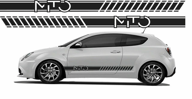 Assetto Grande Punto Abarth Adesivi Tuning Fiat 500 Abarth - Fasce Superiori E Scorpione Sticker Decorativi Per Auto