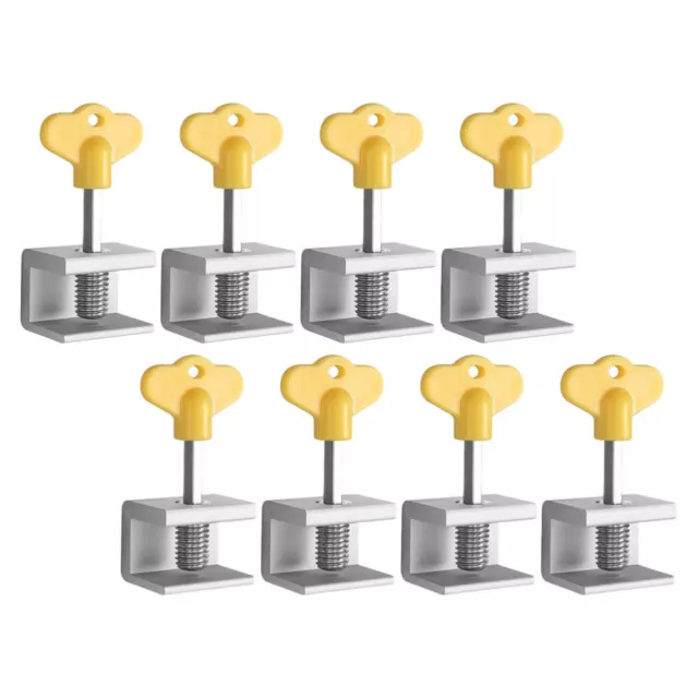 8 Pcs Security Lock Aluminum Alloy Child Window Limit Stopper for Door