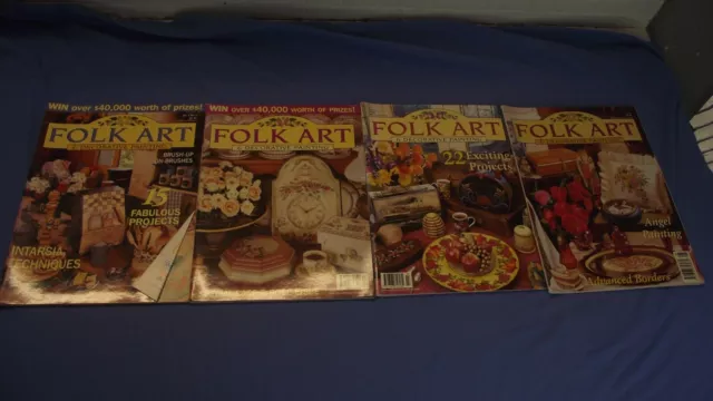 Folk Art & Decorative Painting 4 Magazine Bundle