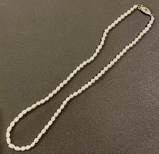 Collier de Perles, Perles D'Eau Douce , 42 CM Erbsgröße, Blanc 2