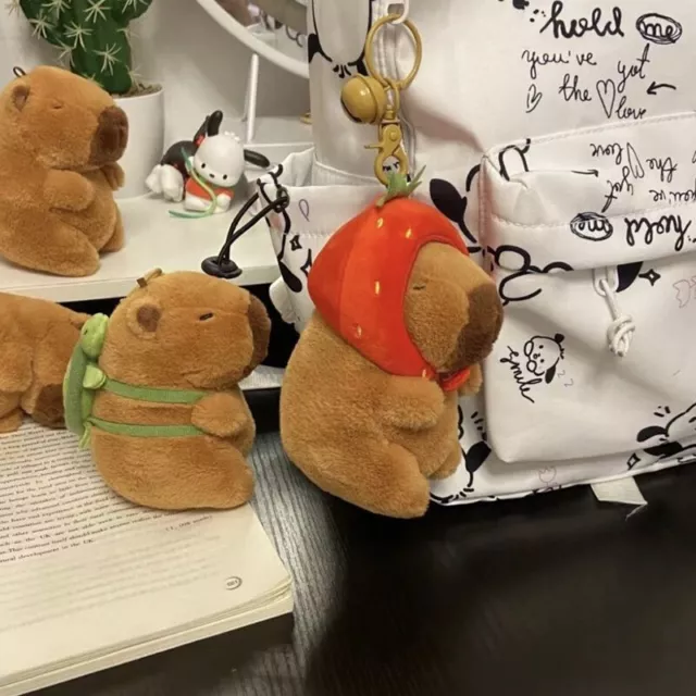 10cm Capybara Plush Keychain Pendant Simulation Capibara Anime Fluffty Toy Do Sp