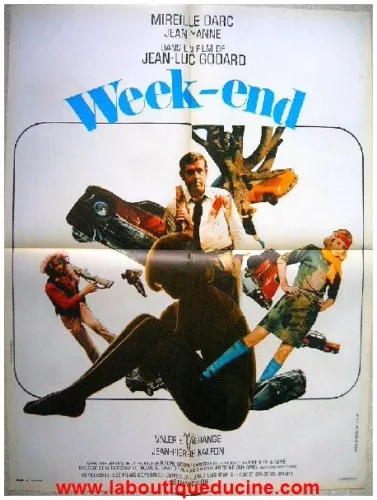WEEK END Affiche Cinéma Movie Poster JEAN LUC GODARD JEAN YANNE MIREILLE DARC