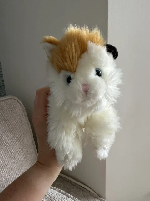 TESCO TRI COLOUR Cat Kitten Cuddle Me Friends Long Fur Soft Toy Plush ...