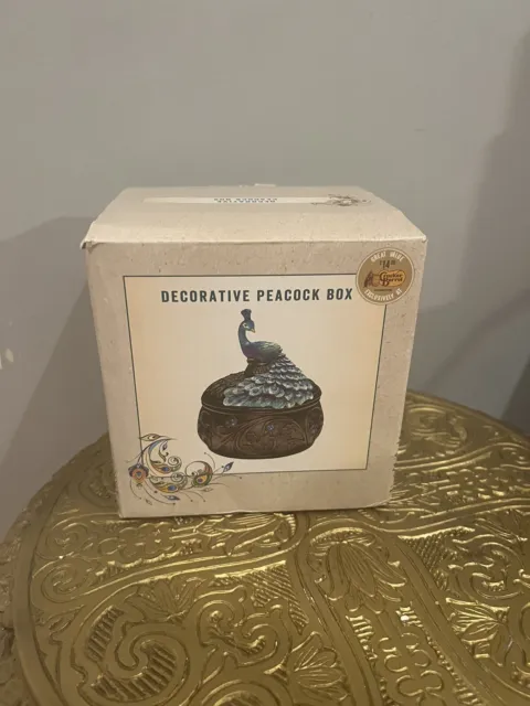 Cracker Barrel Decorative Peacock Box!