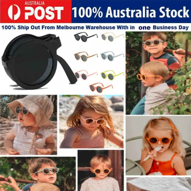 Foldable Kids Fashion Sunglasses Boys Girls Eyewear Shades UV400 Baby Children