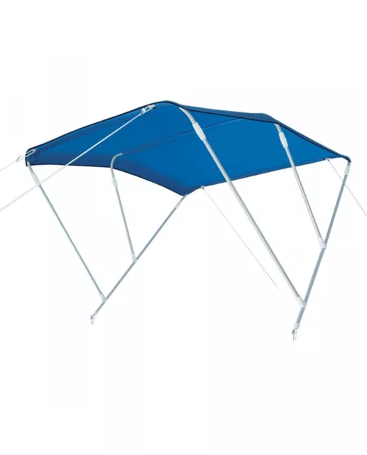 Bimini 3 arceaux alu tube 20 mm - bleu - 185 à 205 cm - h 140 cm