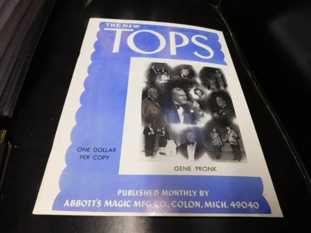 The New Tops Magazine Of Magic & Magicians 1977 December Gene Pronk