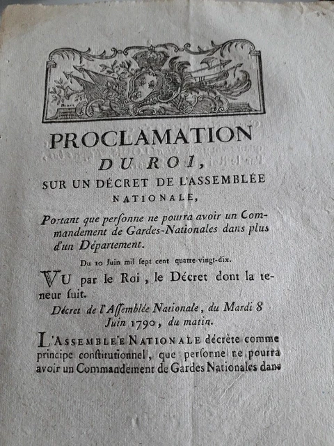 Document Historique Imprimé De 1790 : "Promulgation Des Loix" - Signé - Imprimé à Gap - Révolution Française - 7 Pages