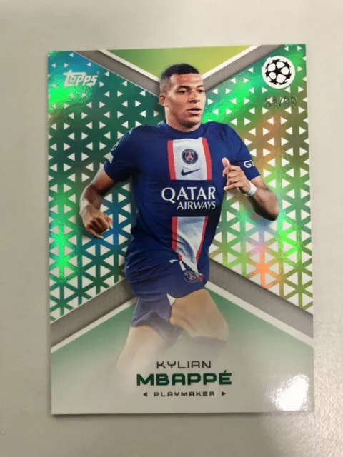 Kylian Mbappe /99 Topps Jack Grealish Platinum Curated Set PSG Green Parallel