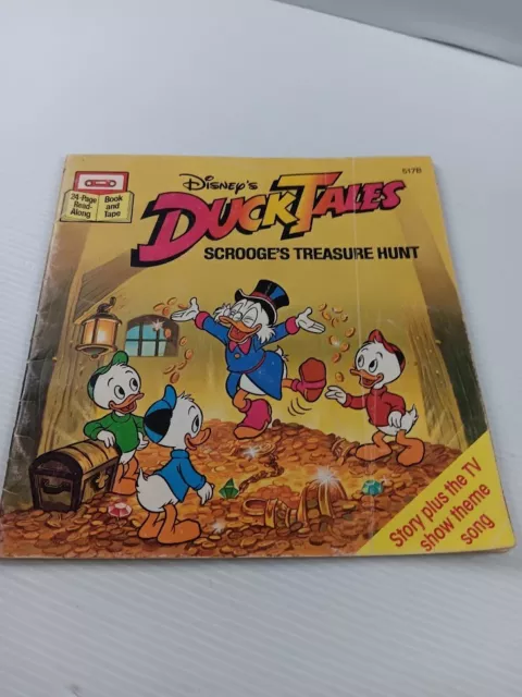 Duck tales scrooge treasure hunt paperback- ( just book no tape ) Disney story