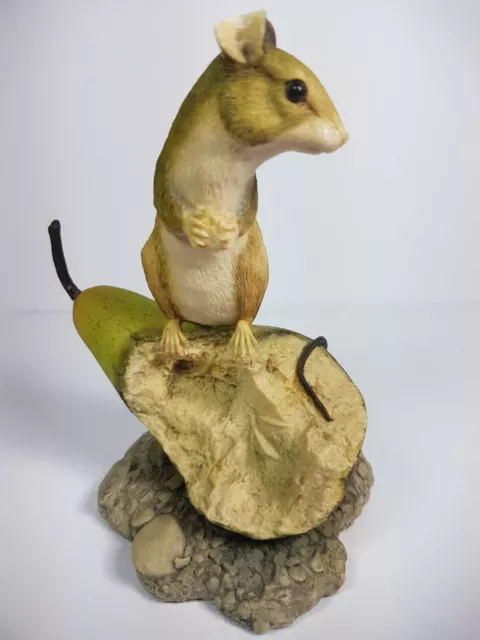 Lovely Border Fine Arts Ceramic Figure - Mouse On A Pear  - Ayres 1984