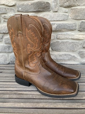 JUSTIN HINTON SQUARE Toe Work Boots Oil 