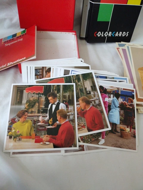 COLORCARDS SEQUENCING SOCIAL Situations & Adjectives Therapy Cards READ ...
