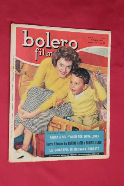 rivista fotoromanzo - BOLERO - Anno 1957 Numero 525 ROSSANA PODESTA'