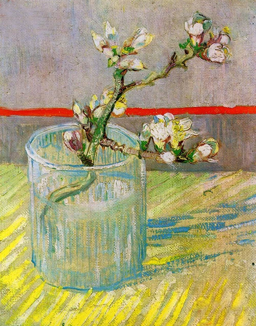 Nice Oil painting Vincent Van Gogh - Blossoming Almond Branch in a Glass