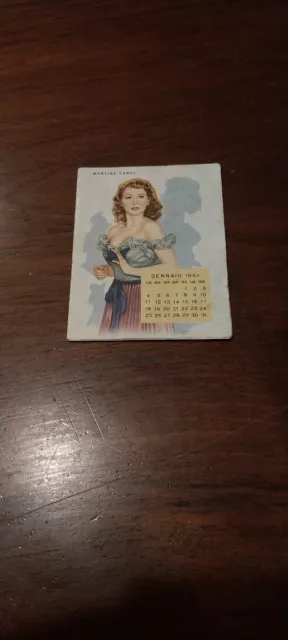 Calendarietto da Barbiere  1954.  ATTRICI FAMOSE