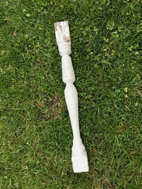 Antique Vintage Wooden Post Porch Chippy Paint Salvage 18"