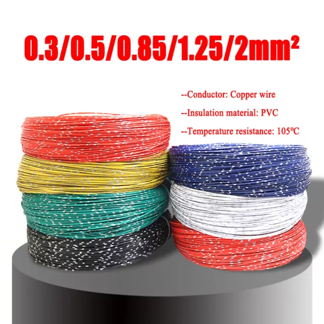 Thin Wall Automotive Cable 0.3/0.5/0.85/1.25/2mm² Car Modification Wires