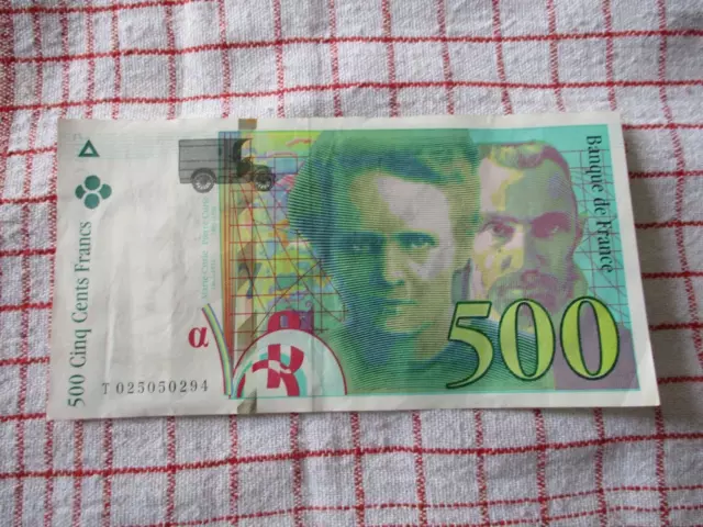 Billet Banque De France 500 Franc Pierre Et Marie Curie