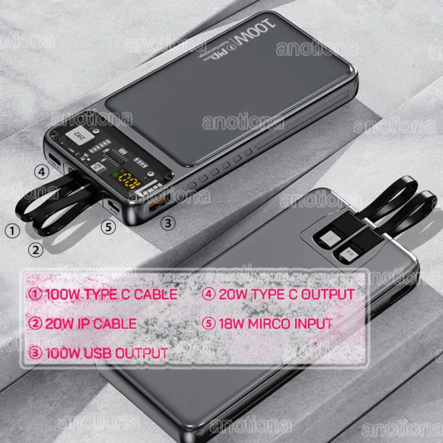 1000000mAh Powerbank Externer Batterie Ladegerät ZusatzAkku USB Für Alle Handy