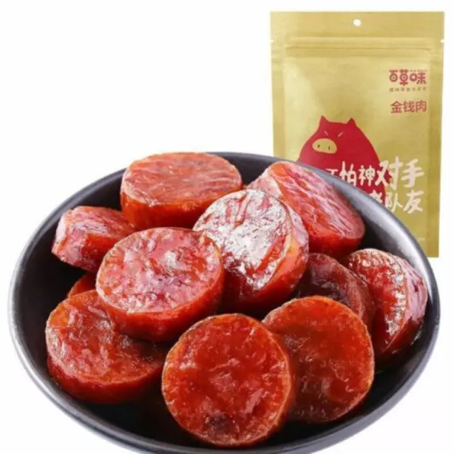 【百草味 蜜汁金钱肉120g/袋】 Snacks Baicaowei Chinese Food 中国零食华人食品猪肉干肉脯干肉类小吃