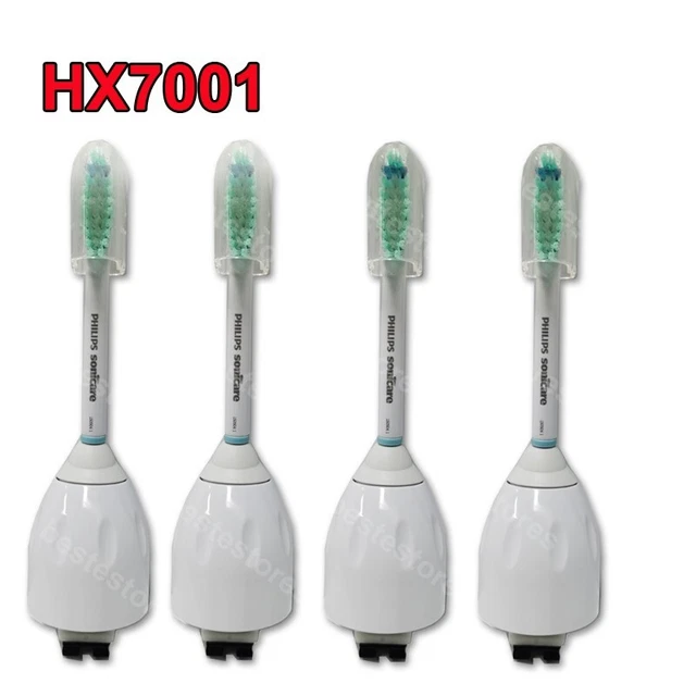 4 cabezales de cepillo de dientes originales Philips Sonicare serie E HX7001 cuidado oral
