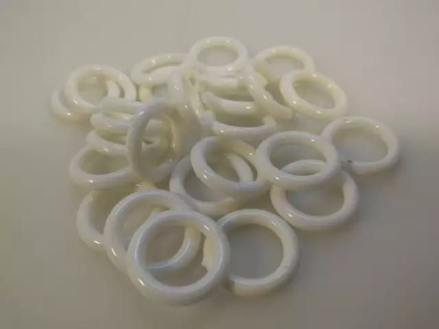 Anillos Ganchos Cortinas de Nailon Blancos 13 X 20MM 10 Piezas