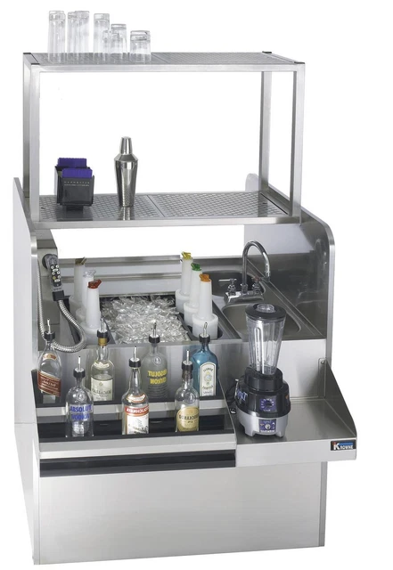 Krowne Metal Royal Series 54"W Underbar Pass-thru IceBin/Cocktail Station