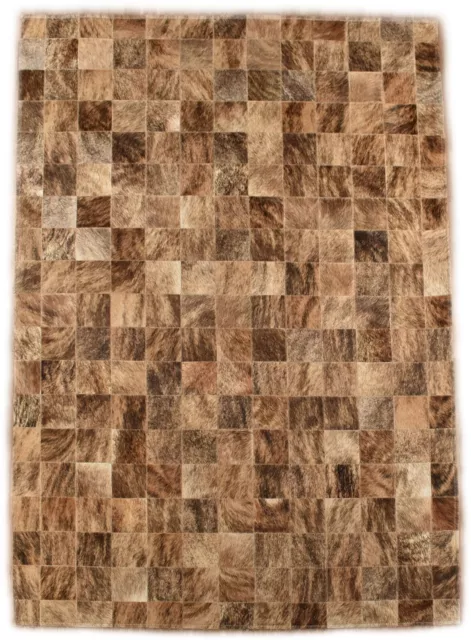 KUHFELL RINDER FELL TEPPICH EXOTISCH BRAUNPATCHWORK ca. 180 x 120 cm COWHIDERUG