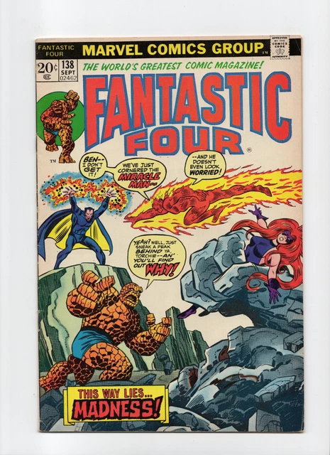Fantastic Four #138 (Marvel 1973) Miracle Man Appearance FN/VF Bronze Age